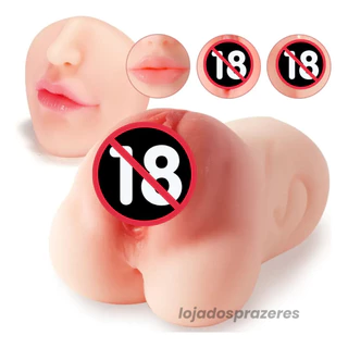 Masturbador Masculino Formato Boca Anus e Vagina com Textura Realista em Oferta na Shopee