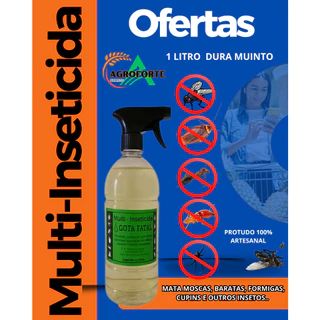 MULT INSETICIDA / barata,formiga, moscas e outros GOTA FATAL 1 LITRO