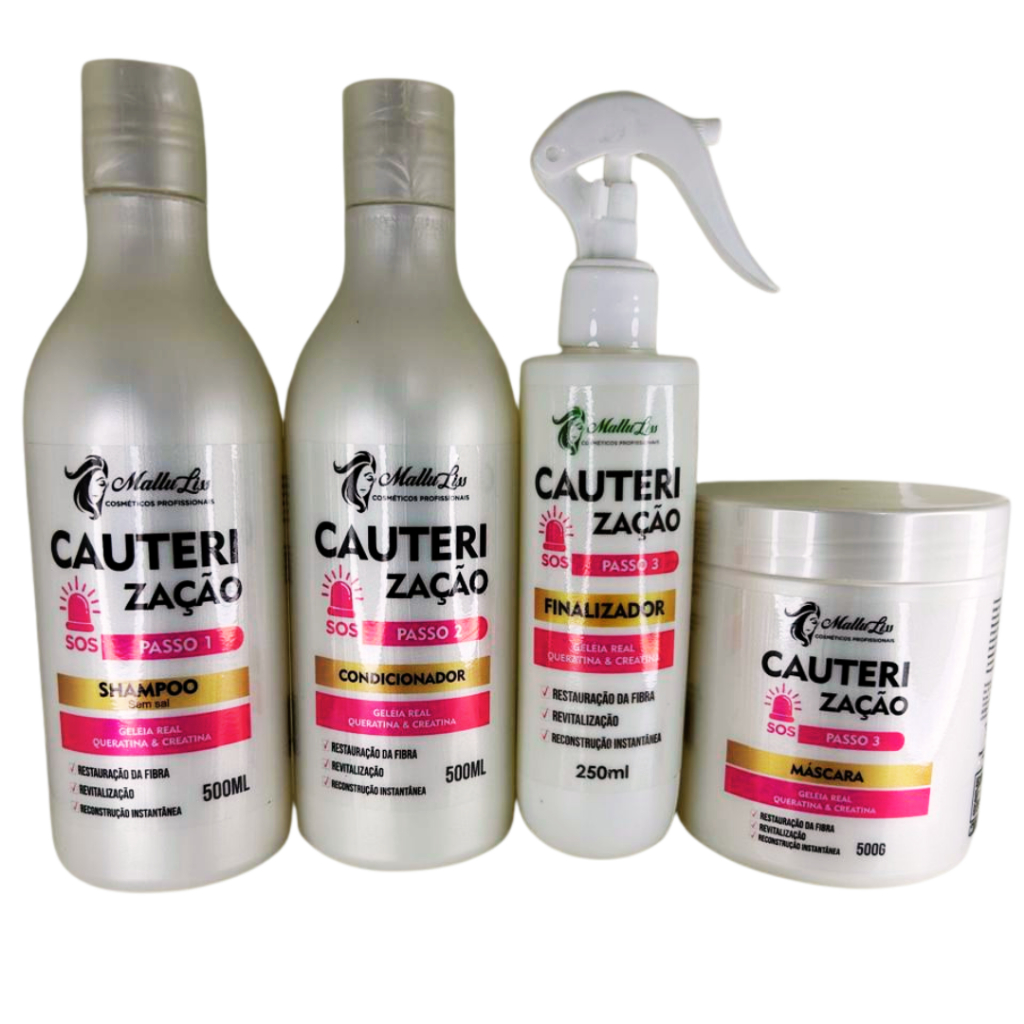 Kit Capilar Cauterizante Restauração e Cauterização Cabelos Renovados ...