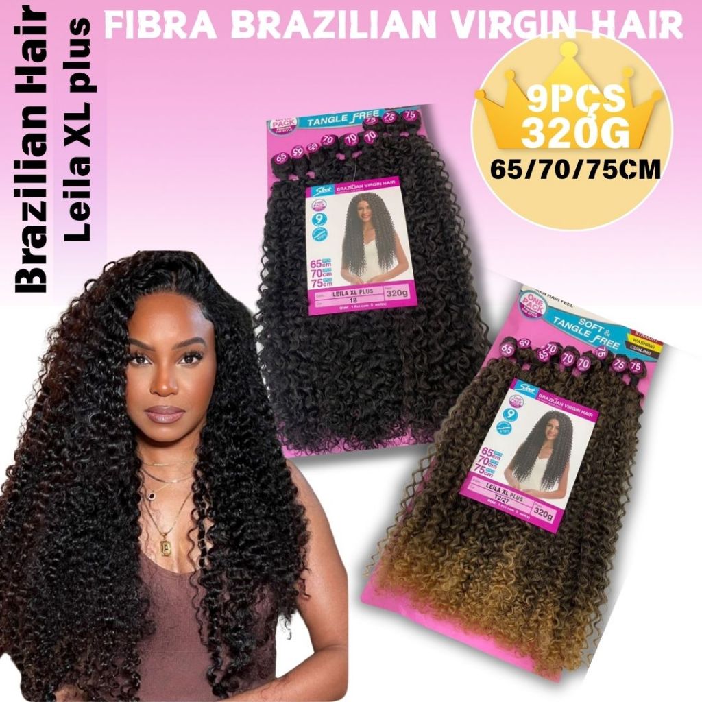 CABELO CACHEADO LEILA XL PLUS BRAZILIAN VIRGIN HAIR 320G 75CM