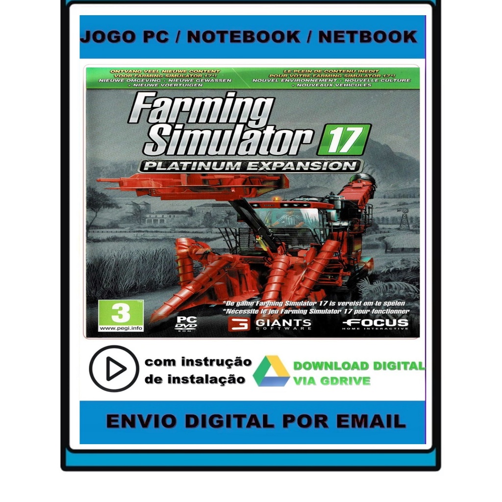 Farming Simulator 17 Platinum Edition - Pc | Shopee Brasil