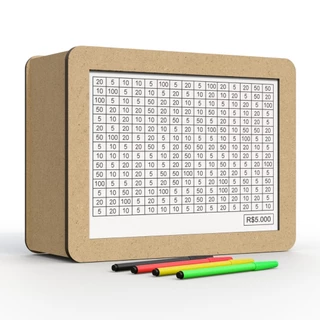 Cofre Desafio Caixa Dinheiro De Madeira Método Japonês 1000 5000 10000 Mdf em Oferta na Shopee