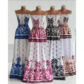Vestido Longo  Floral Tomara que Caia Elegante Praia Paseio em Oferta na Shopee