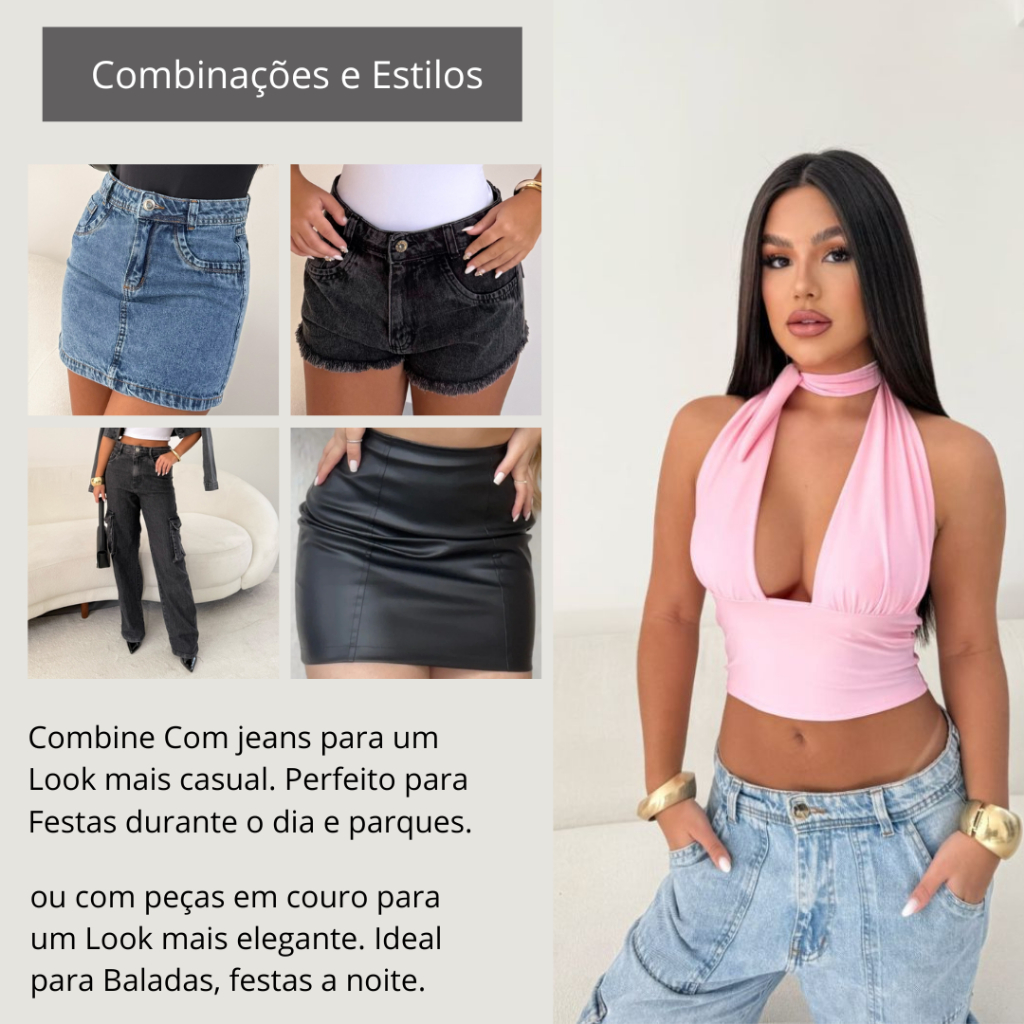 Cropped Cruzado Top Amarração Nozinho Multiformas Livia Rafaelle