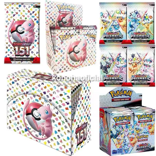 Box 360 Cartas Pokémon TCG Scarlet Violet 151 Mew Ultra Prisma Prismatic Evolutions Booster Colecionáveis