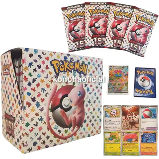 Box 360 Cartas Pokémon TCG Scarlet Violet 151 Mew Coleção Kanto Booster Colecionáveis