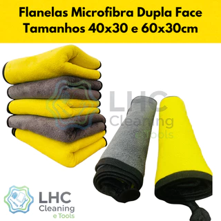 Flanelas Pano Toalha Microfibra Automotiva Premium 1 ,2 e 3 Unidades  30x40 e 30x60 Cm Para Lavagem de Carro em Oferta na Shopee