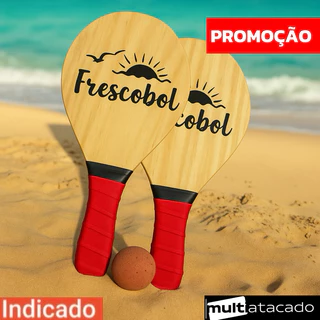 Frescobol De Madeira  Raquete de Frescobol Jogo Praia Raquete Frescobol Beach Tênis em Oferta na Shopee