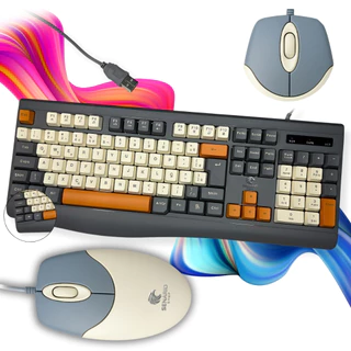 Teclado e Mouse com Fio USB ABNT2 – Teclas Macias, Membrana, Confortável e Durável