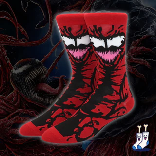 Meia Super-Herói Vermelha Venom