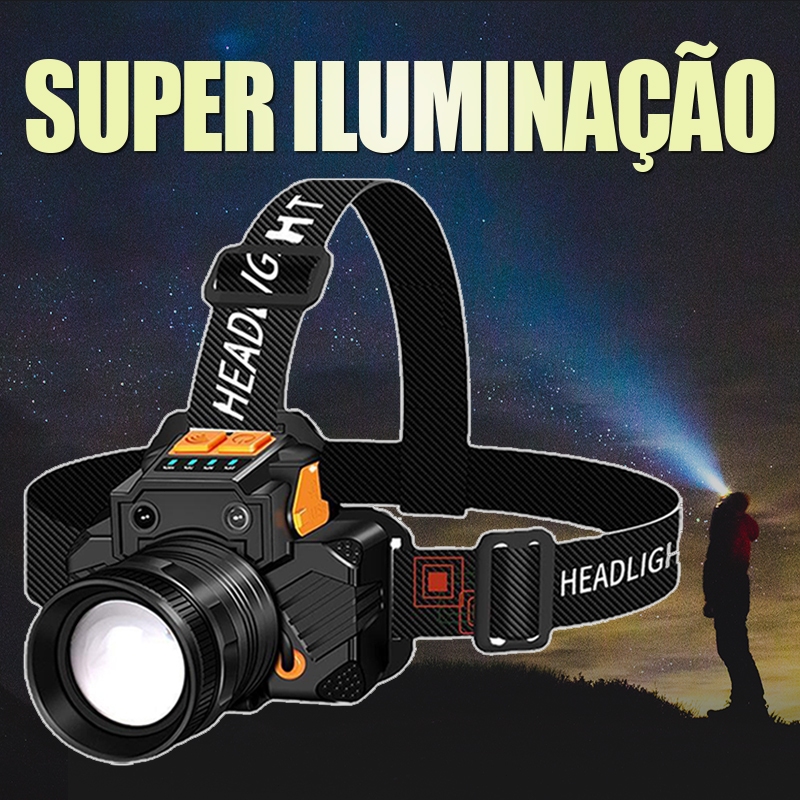 Lanterna De Cabeca Prova Dagua Farol De Cabeça Potente Forte Com ...