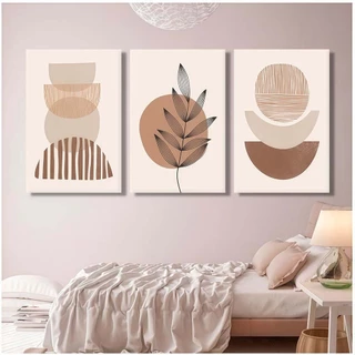 Quadro Decorativo 3 Peças 40x60cm Minimalista Simples Moderno para Sala Quarto
