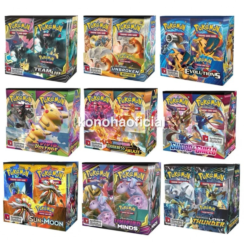 324 Pcs Booster Box Cartas Pokmon TCG Espada e Escudo Fusion Strike Booster  Display 36 Pacotes Colecionveis | Shopee Brasil