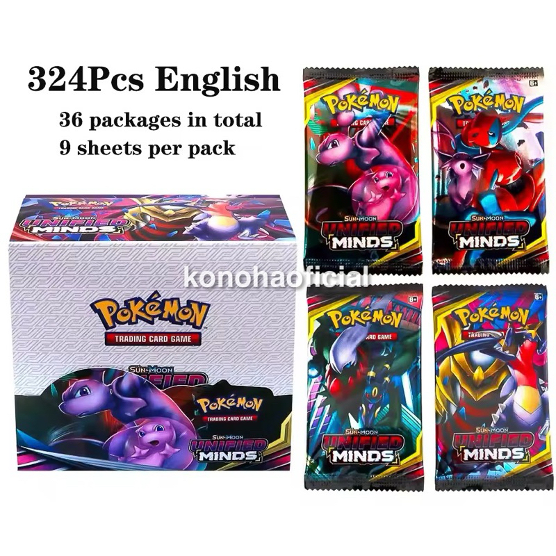 324 Pcs Booster Box Cartas Pokmon TCG Espada e Escudo Fusion Strike Booster  Display 36 Pacotes Colecionveis | Shopee Brasil