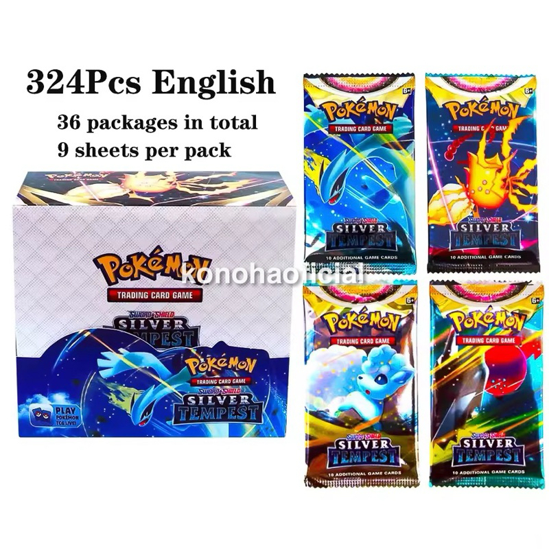 324 Pcs Booster Box Cartas Pokmon TCG Espada e Escudo Fusion Strike Booster  Display 36 Pacotes Colecionveis | Shopee Brasil