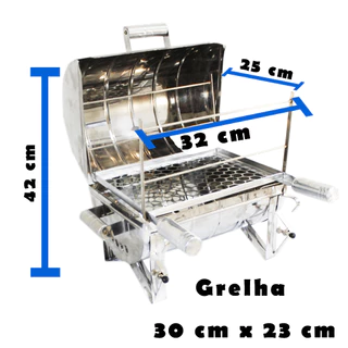 Churrasqueira Bafinho 3x1 Inox Barco Camping