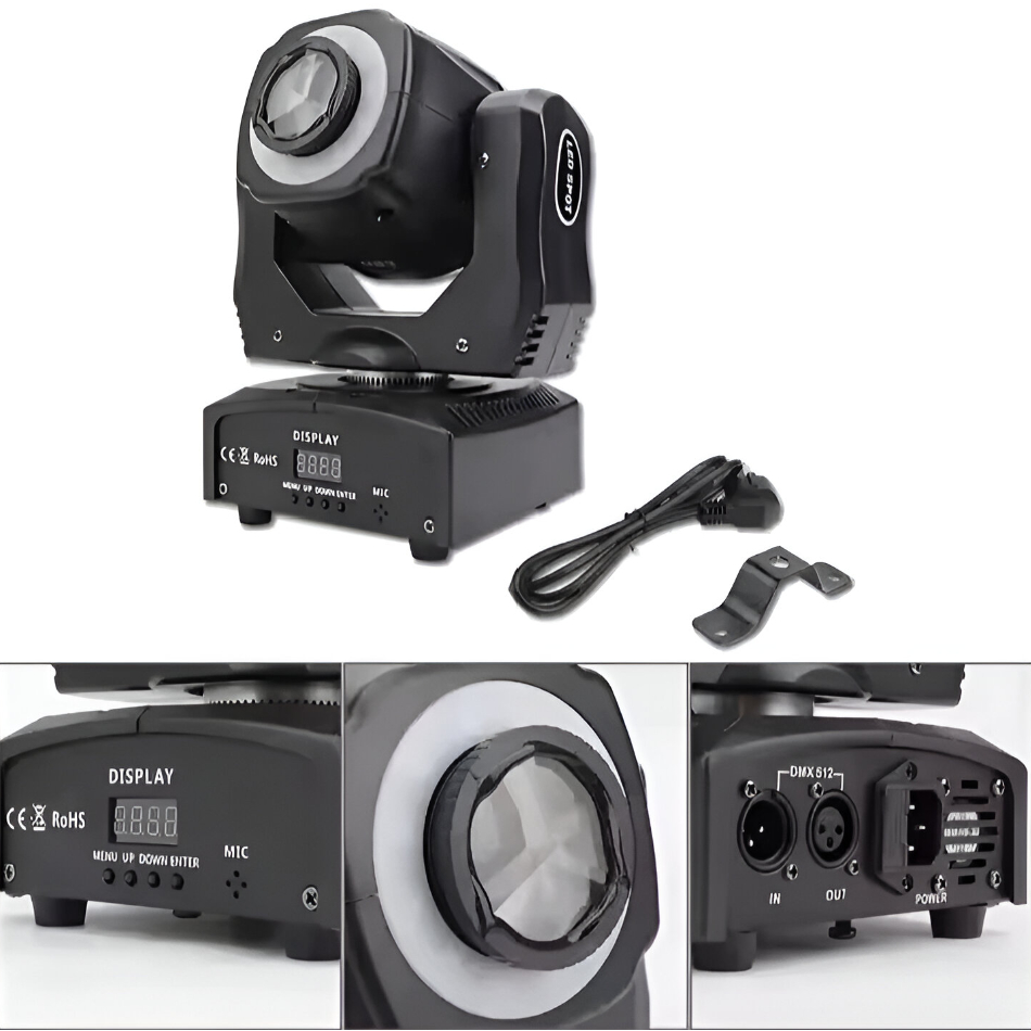 Mini Moving Head Beam 60w Rgbw Strobo DJ Festa Casamento Acessórios para Festa Casa
