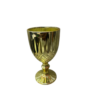 Taça Copo Dourada de vidro Brand Metalizado 345ml Bon Gourmet