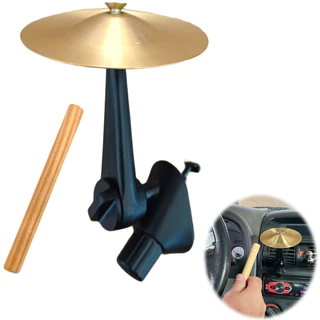 Mini Prato De Bateria P/ Painel De Veículo - Faça Seu Show! - (DOURADO)