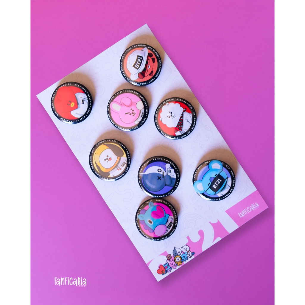 Kit bottons BT21 - BTS | Shopee Brasil