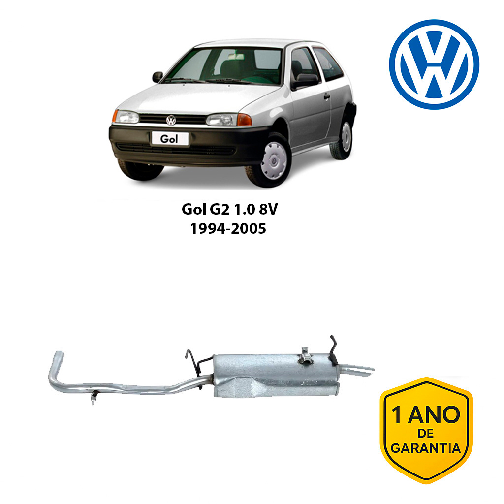 Escapamento Silencioso Traseiro Gol G2 1.0 8v 1994 á 2005 | Shopee Brasil