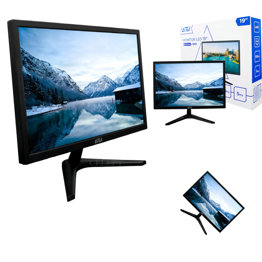 Monitor Tela 19'' Pc Led Full Hd Entrada Hdmi Vga 60hz Aitek SIGMA ...