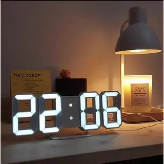 3d Led Relógio De Parede Digital / Design Moderno Luz Noturna Decoração Relógios / Mesa De Desktop Decoração De Casa