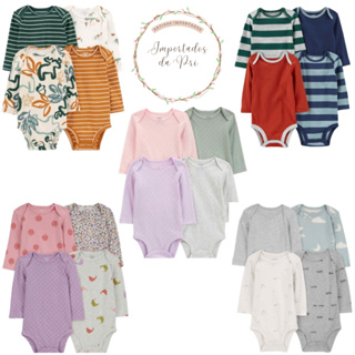 Kit 4 Bodys Manga Longa Carter's em Oferta na Shopee
