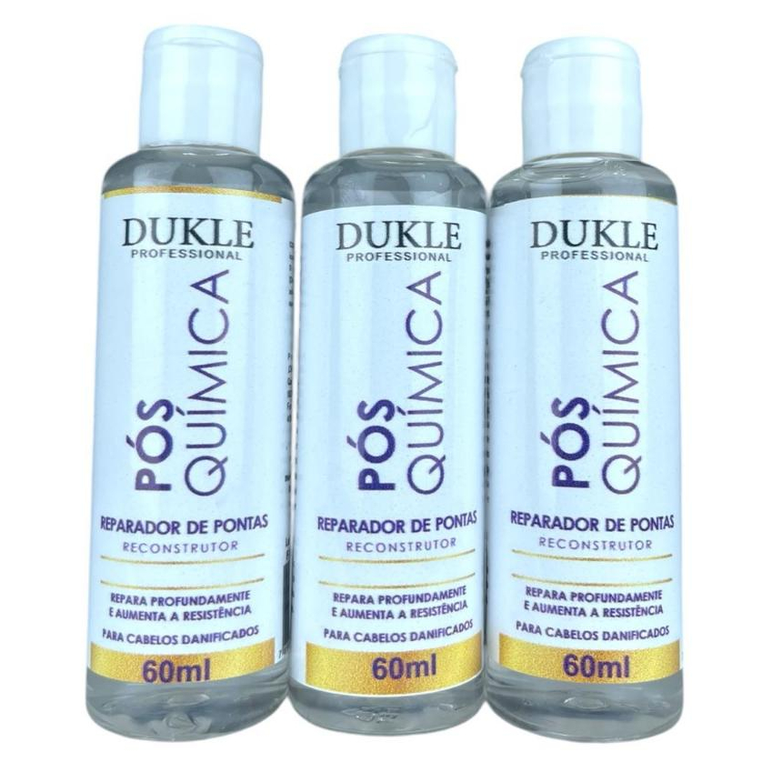 3 Reparador de Pontas Pós Química Reconstrutor 60ml Dukle Profissional ...
