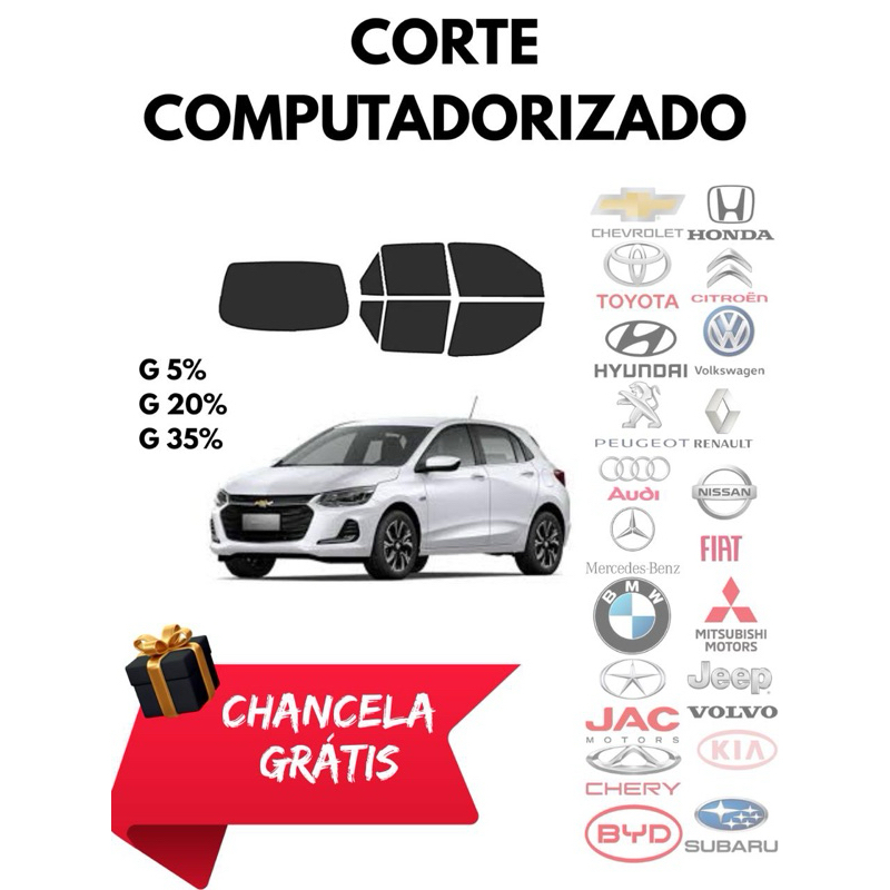 Película Automotiva Cortada Sob Medida – Informe Modelo/Ano e Receba Pronta p/ Instalar