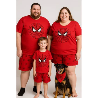 Pijama Família Unissex Verão Personagens em Oferta na Shopee