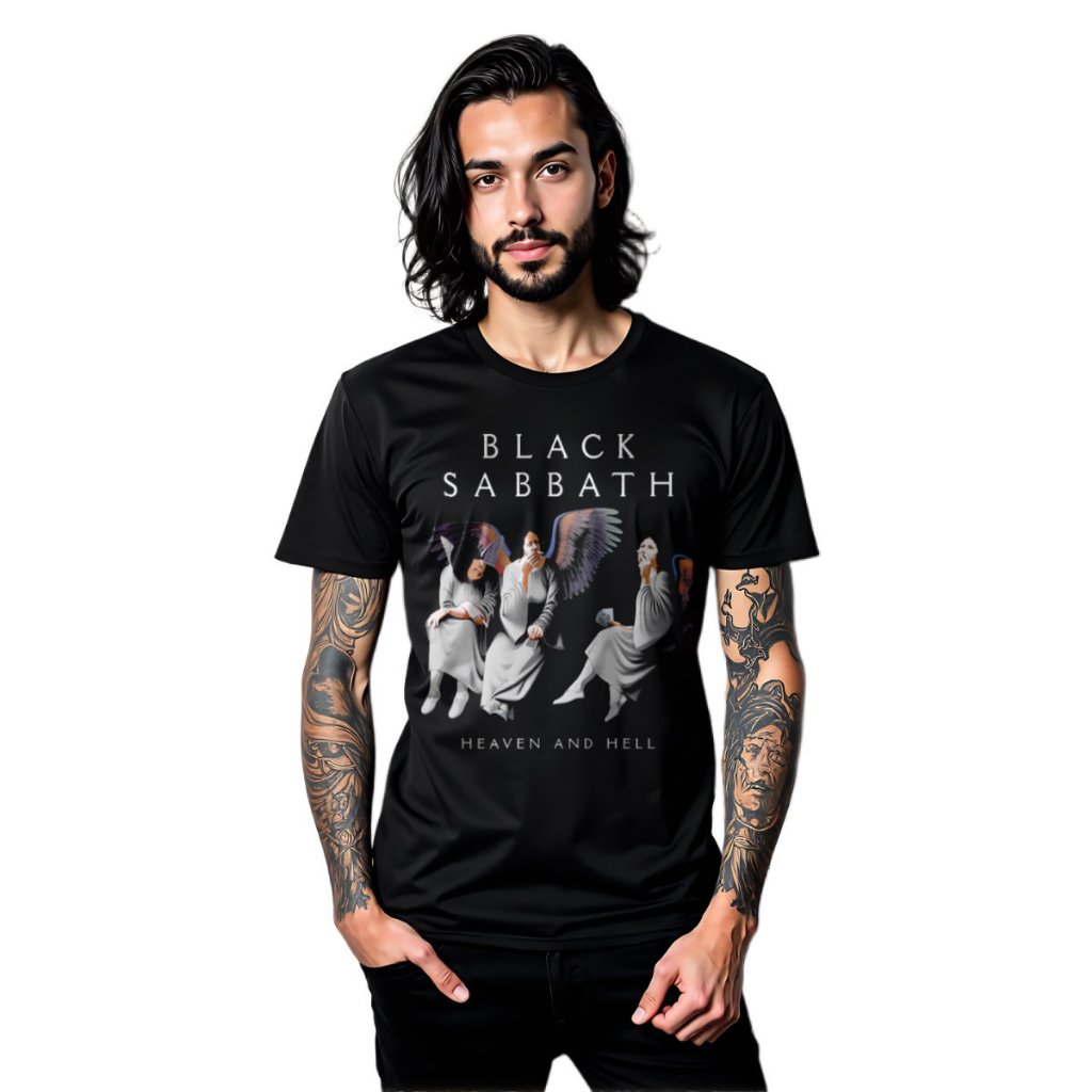 Camiseta Black Sabbath Heaven And Hell | Shopee Brasil