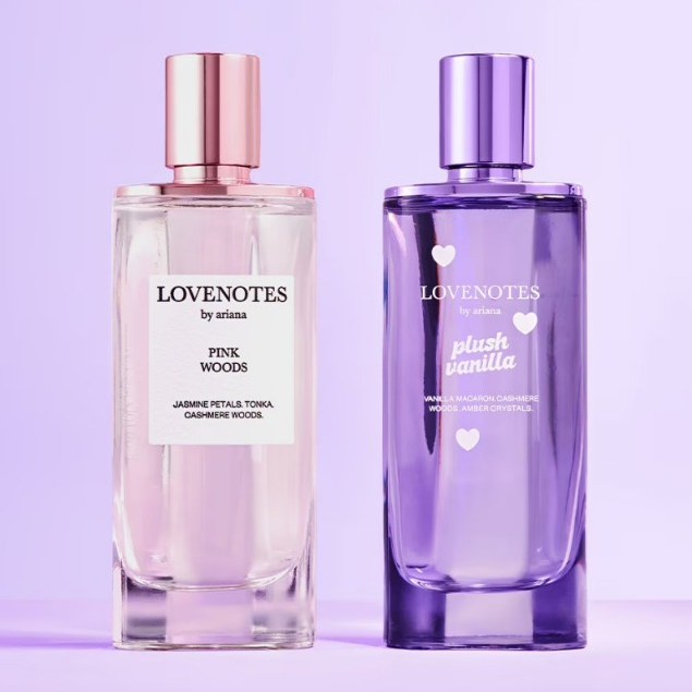 Kit de Perfume Ariana Grande Plush Vanilla, Love Notes Pink Woods