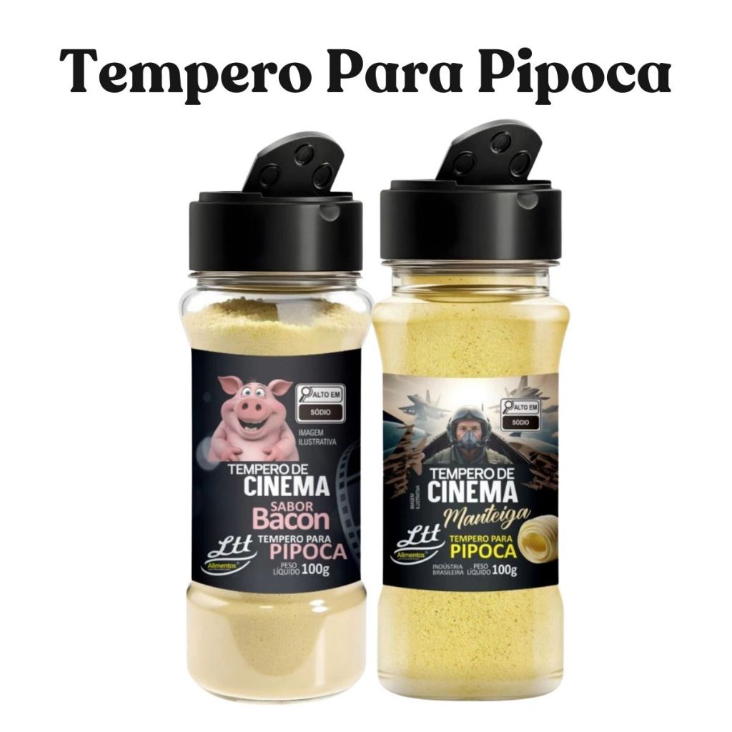 Tempero Para Pipoca Cinema Sabor Bacon E Manteiga 100g | Shopee Brasil