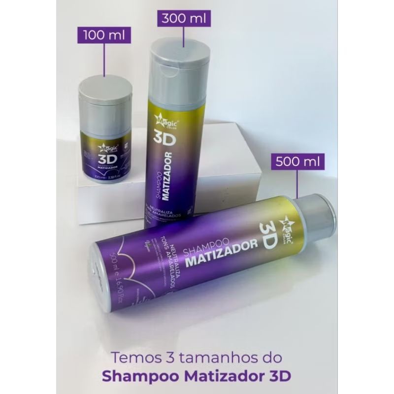 Magic Color 3D Shampoo Matizador Neutralizador Tons Amarelados 100/300 ...