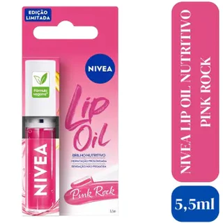 Hidratante Labial Nivea Lip Oil Brilho Nutritivo Pink Rock 5,5ml