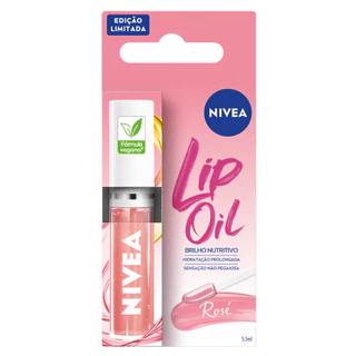 Hidratante Labial Nivea Lip Oil Brilho Nutritivo Rosé 5,5ml