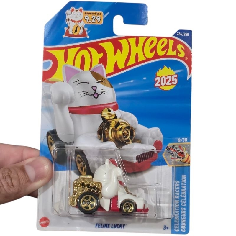 Feline Lucky Celebration Racers 9/10 Hot Wheels 2025 HYW52 | Shopee Brasil