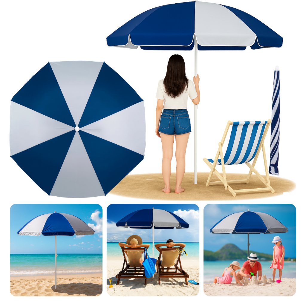 Guarda Sol Grande Praia,Pesca,Camping 2m Grande Proteção Uv | Shopee Brasil