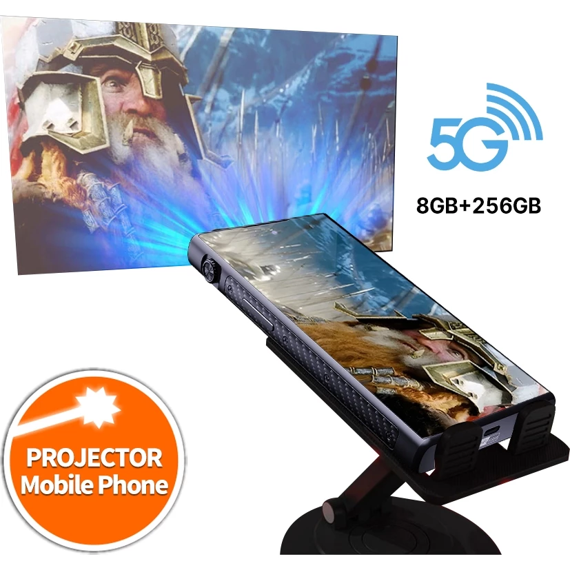 Celular com Projetor Smartphone 512GB 12GB ram 5G Dual Sim Android 14 6.79'' Tela Câmera 108MP