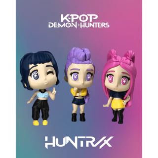 RUMI, MIRA, ZOEY - Bonecas Huntrix Guerreiras do Kpop Action Figure Estilo Chibi Kpop Demon Hunters