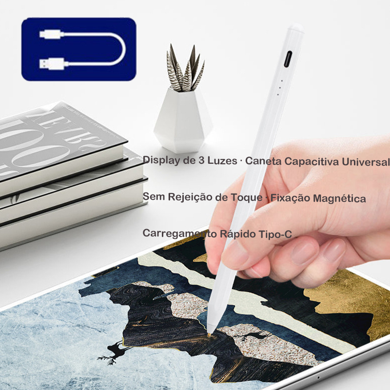 Caneta Touch Magnética Para iPad / Samsung / Redmi Tablet· Caneta ...