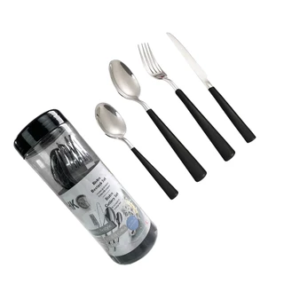 Jogo de Talheres 24 peças Aço Inox 6 Facas 6 Garfos e 6 Colher grande 6 Colher pequena KFS0235_BLANK