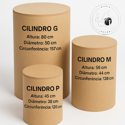 Kit Completo Painel + Trio de Cilindros em MDF Premium Pegue Monte ...