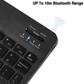 Teclado Bluetooth Sem Fio Portátil Leve e Recarregável Compatível com Celular/Tablet/Notebook