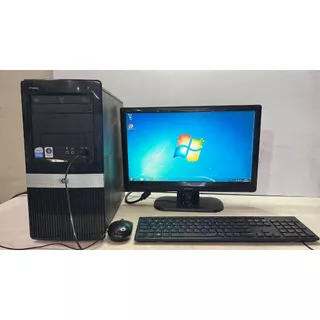 Kit Computador Core 2 Duo 4GB DDR2 HD 80GB + Monitor Philips 185VW com manchas e Led Line