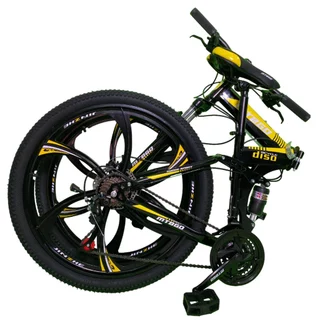 Bicicleta Dobrável Mountain Bike Aro 26 Magnesio Freio Disco AMARELA em Oferta na Shopee