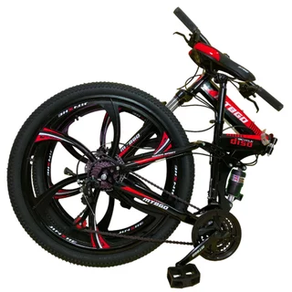 Bicicleta Dobrável Mountain Bike Aro 26 Magnesio Vermelha