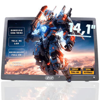 TV Portátil Digital 14.1 Polegadas LED HD 14 USB HDMI SD Controle Remoto Bivolt em Oferta na Shopee
