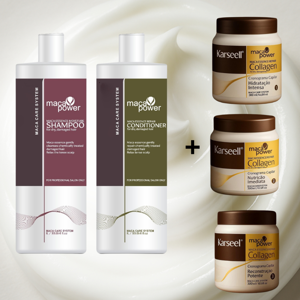 Kit Shampoo 1L Condicionado 1L Karseell (Shampoo + Condicionado ...